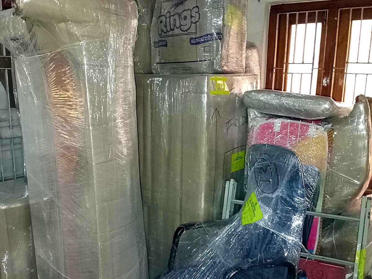 Guwahati → Pune — furniture wrapped and boxed for long-distance transit.